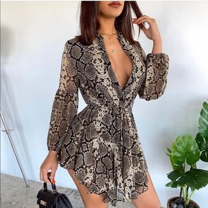 The Boutique Snakeskin “Ready if you are” dress